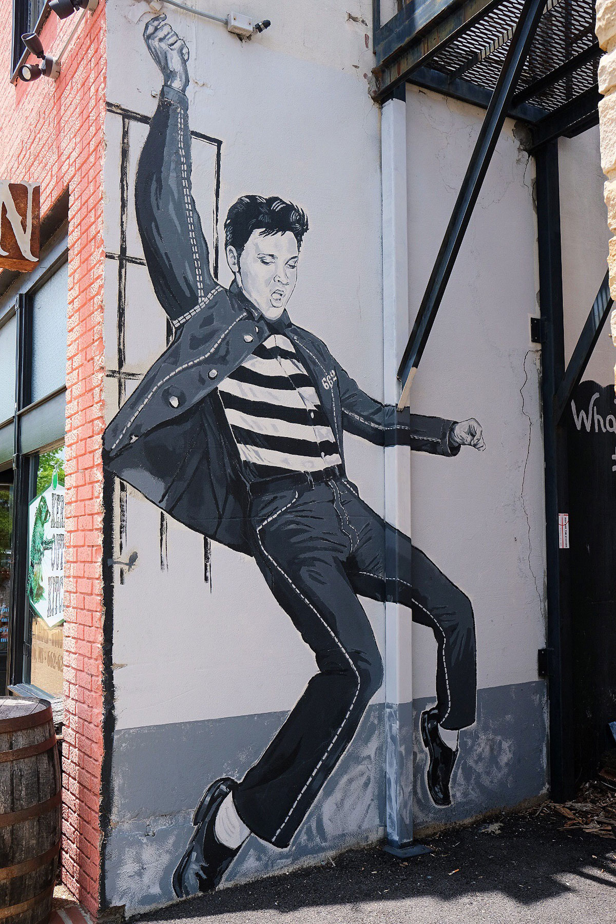 Elvis mural in downtown Tupelo