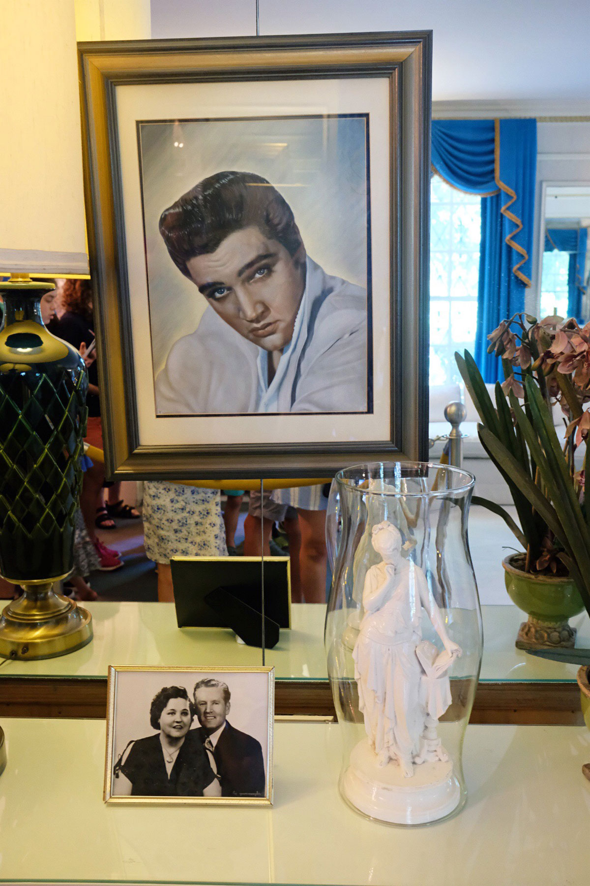 A portrait of Elvis Presley at Graceland