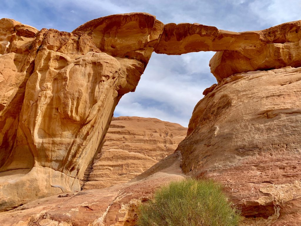 Natural bridge in Wadi Rum